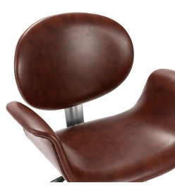 Chaise pivotante de bureau Marron Similicuir