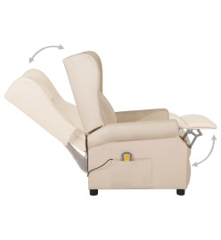 Fauteuil de massage Crème Tissu