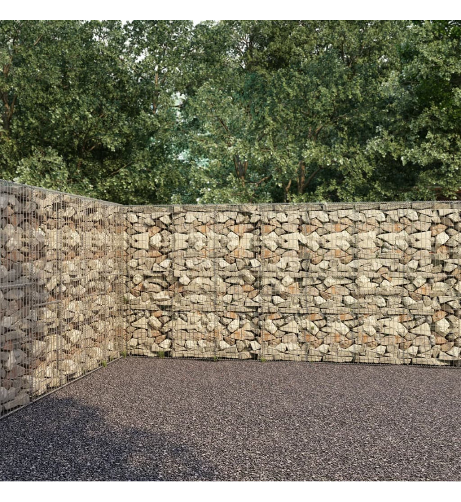 Mur à gabion avec couvercles Acier galvanisé 900 x 50 x 200 cm