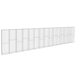 Mur à gabion avec couvercles Acier galvanisé 900 x 50 x 200 cm