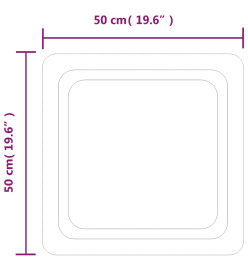 Miroir de salle de bain à LED 50x50 cm