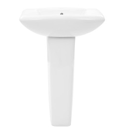 Lavabo autoportant avec socle Céramique Blanc 580x470x200 mm