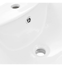 Lavabo autoportant avec socle Céramique Blanc 580x470x200 mm