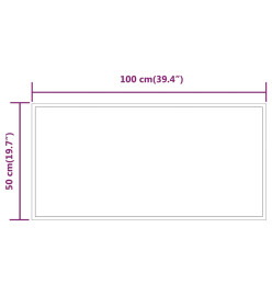 Miroir de salle de bain à LED 50x100 cm