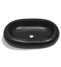 Vasque ovale céramique Noir pour salle de bain