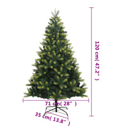 Sapin de Noël artificiel à charnières avec support 120 cm