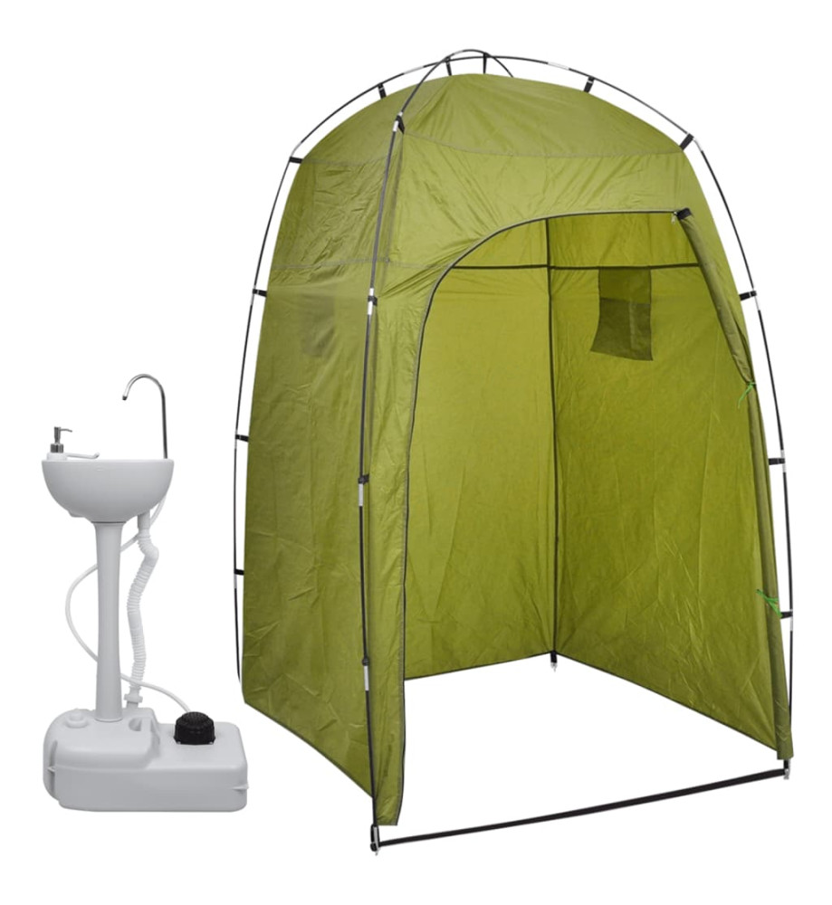 Support de lavage des mains de camping portable avec tente 20 L