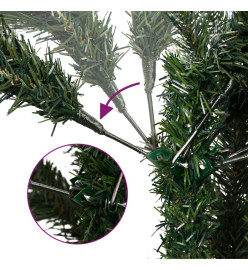 Sapin de Noël artificiel à charnières avec support vert 240 cm