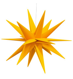 Étoile de Moravie avec LED pliable jaune 57 cm