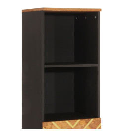 Armoire bain marron et noir 38x33,5x160 cm bois massif manguier