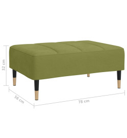 Repose-pied Vert clair 78x56x32 cm Velours