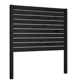 Tête de lit Noir 96x4x100 cm Bois massif de pin