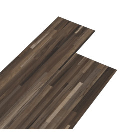 Planches de plancher PVC 5,02 m² 2 mm Autoadhésif Marron rayé