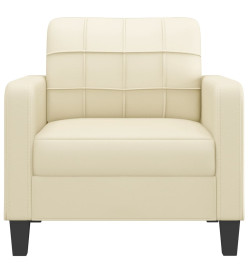 Fauteuil Crème 60 cm Similicuir