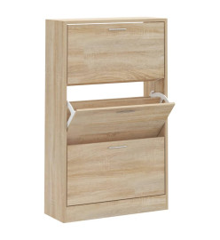 Armoire à chaussures Chêne sonoma 63x24x103cm Bois d'ingénierie