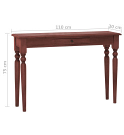 Table console Marron classique 110x30x75cm Bois d'acajou massif