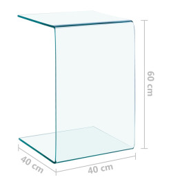 Table d'appoint 40x40x60 cm Verre trempé