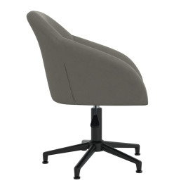 Chaise pivotante de bureau Gris foncé Velours