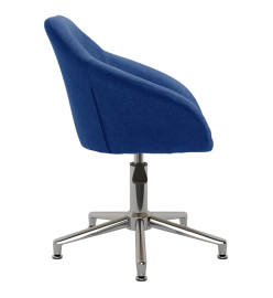 Chaise pivotante de bureau Bleu Tissu