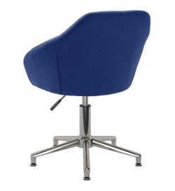 Chaise pivotante de bureau Bleu Tissu