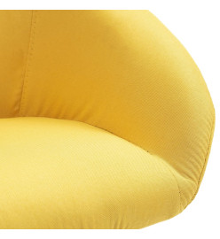 Chaise pivotante de bureau Jaune Tissu