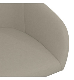 Chaise pivotante de bureau Gris clair Velours