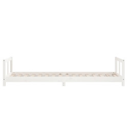 Cadre de lit pour enfants blanc 90x200 cm bois de pin massif