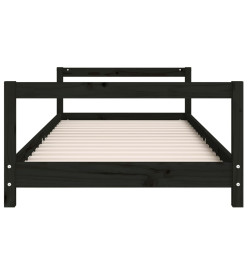 Cadre de lit pour enfants noir 90x200 cm bois de pin massif