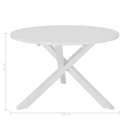 Mobilier de salle à manger 5 pcs MDF Blanc