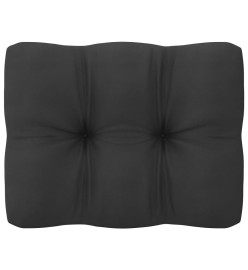 Canapé d'angle de jardin coussins anthracite Bois de pin massif