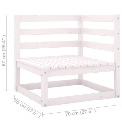Canapé d'angle de jardin coussins anthracite Bois de pin massif
