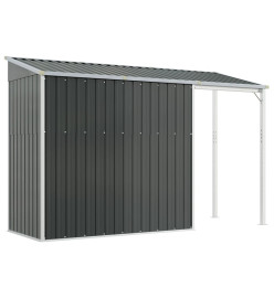 Abri de jardin avec toit prolongé anthracite 277x110,5x181 cm