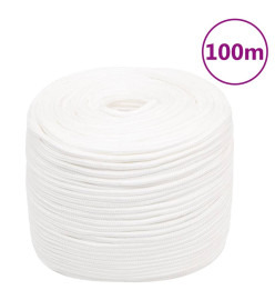 Corde de bateau Blanc complet 8 mm 100 m Polypropylène