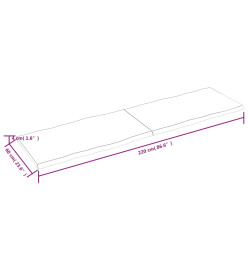 Dessus de table bois chêne massif traité bordure assortie