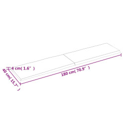 Dessus de table bois chêne massif traité bordure assortie