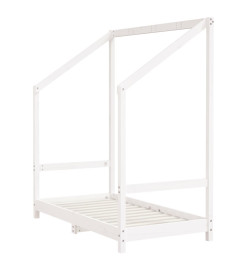 Cadre de lit pour enfant blanc 70x140 cm bois de pin massif