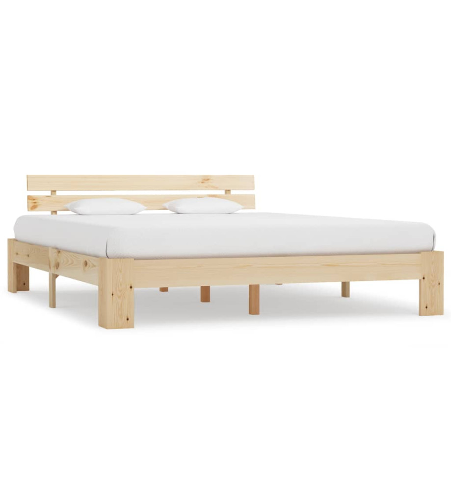 Cadre de lit Bois de pin massif 180 x 200 cm Cadre de lit Bois de pin massif 180 x 200 cm