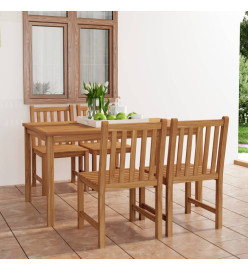 Ensemble de salle à manger de jardin 5 pcs Bois de teck solide