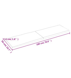 Dessus de table bois chêne massif traité bordure assortie