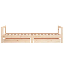 Cadre de lit pour enfants gris 80x200 cm bois de pin massif