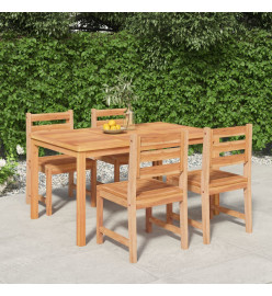 Ensemble à dîner de jardin 5 pcs Bois de teck massif