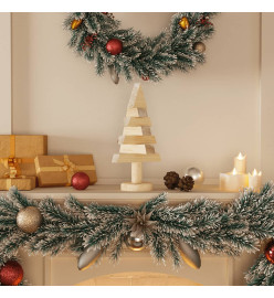 Arbres de Noël en bois pour décoration 2 pcs 30 cm pin massif