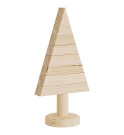 Arbres de Noël en bois pour décoration 2 pcs 30 cm pin massif