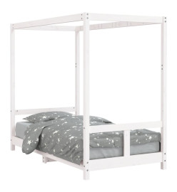 Cadre de lit pour enfant blanc 80x160 cm bois de pin massif