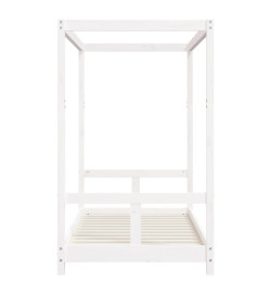 Cadre de lit pour enfant blanc 80x160 cm bois de pin massif