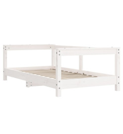 Cadre de lit pour enfant blanc 70x140 cm bois de pin massif