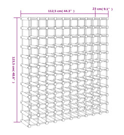 Casier à vin pour 120 bouteilles 112,5x23x123,5 cm pin massif