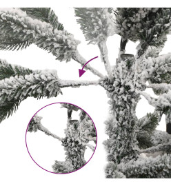 Sapin de Noël artificiel à charnières avec neige floquée 180 cm