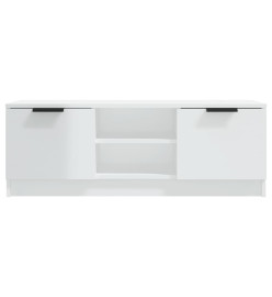 Meuble TV Blanc brillant 102x35x36,5 cm Bois d'ingénierie