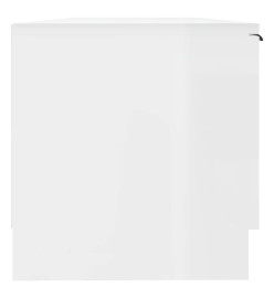 Meuble TV Blanc brillant 102x35x36,5 cm Bois d'ingénierie